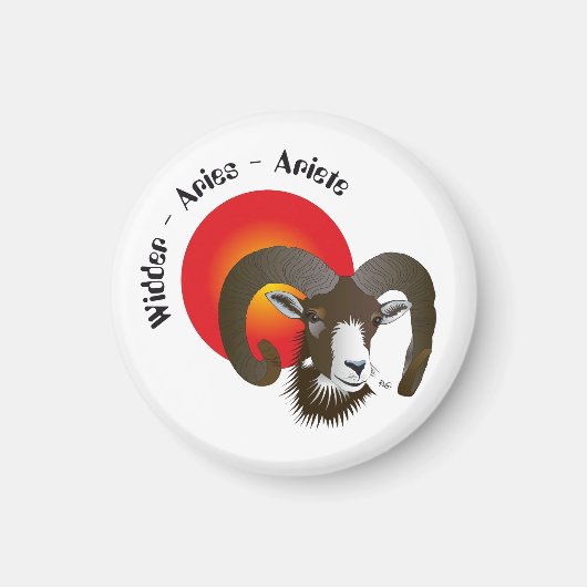 Breite - Tierkreiszeichen Magnet (Vorne)