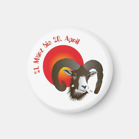 Breite - Tierkreiszeichen Magnet (Vorne)