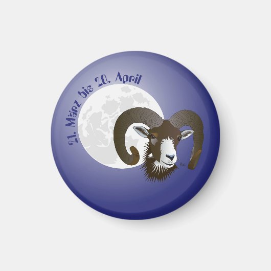 Breite - Tierkreiszeichen Magnet (Vorne)