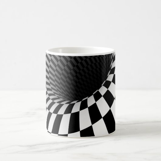 BREITE ÜBERPRÜFTE VORTEX-optische Illusion Kaffeetasse (Mittel)