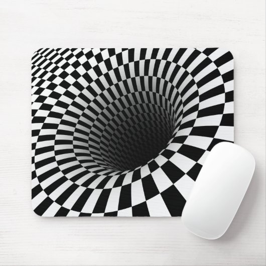 BREITE ÜBERPRÜFTE VORTEX-optische Illusion Mousepad (Mit Mouse)