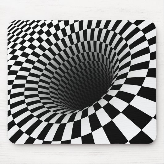 BREITE ÜBERPRÜFTE VORTEX-optische Illusion Mousepad (Vorne)