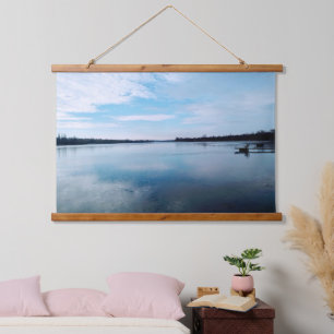 Breite Ufer des Dnieper Wandteppich Mit Holzrahmen