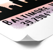 Breite und Länge der Baltimore Skyline Poster (Ecke)