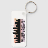 Breite und Länge der Baltimore Skyline Schlüsselanhänger (Rückseite)