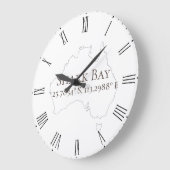 Breite und Länge der Haifischbucht Große Wanduhr (Winkel)