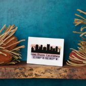 Breite und Länge der Long Beach Skyline Fotoplatte (Seite)