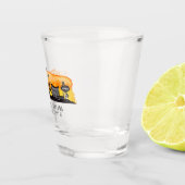 Breite und Länge der Skyline von Las Vegas Schnapsglas (Rechts)