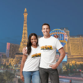 Breite und Länge der Skyline von Las Vegas T-Shirt