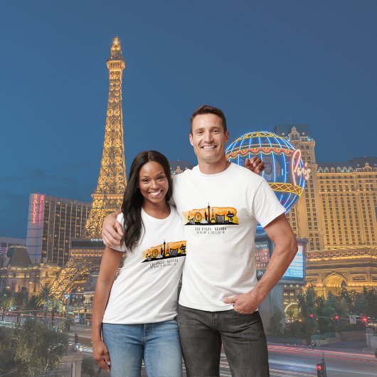 Breite und Länge der Skyline von Las Vegas T-Shirt