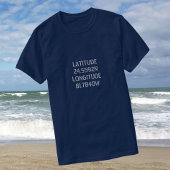 Breite und Länge des Lichts dunkel T-Shirt