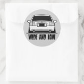 Breite und untere Mittelkappe Runder Aufkleber (Tasche)