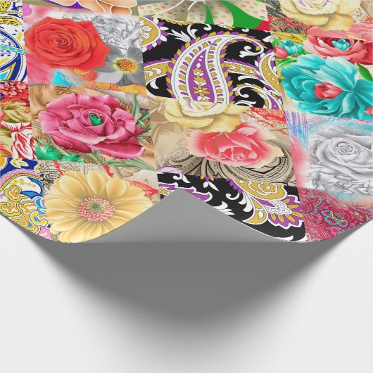 Breite Vintage, nahtlose Hintergrundmuster. Papage Geschenkpapier (Ecke)