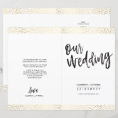 BREITE ZEREMONY PROGRAM Pinsel Typ Gold Konfetti (Vorne/Hinten)