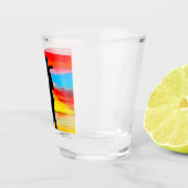 BREITE ZUSTOM-Shotbrille, Sunset Romantic Schnapsglas (Rechts)