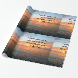 BREITENDES PSALM 118:24 SONNENRISE-FOTO GESCHENKPAPIER