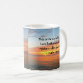 BREITENDES PSALM 118:24 SONNENRISE-FOTO KAFFEETASSE (VorderseiteRechts)