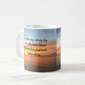 BREITENDES PSALM 118:24 SONNENRISE-FOTO KAFFEETASSE (Vorderseite Links)