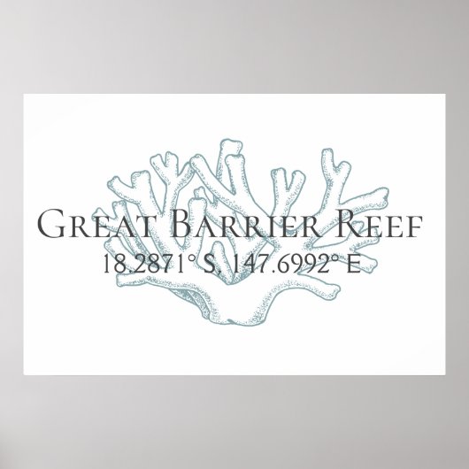 Breitengrad des Great Barrier Reef Poster (Vorne)