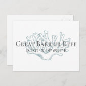 Breitengrad des Great Barrier Reef Postkarte (Vorne/Hinten)