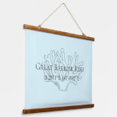 Breitengrad des Great Barrier Reef Wandteppich Mit Holzrahmen (Gewinkelt)