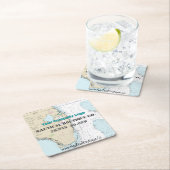 Breitengrad des Logos für das Geschäft mit Nautisc Rechteckiger Pappuntersetzer (Vor Ort)