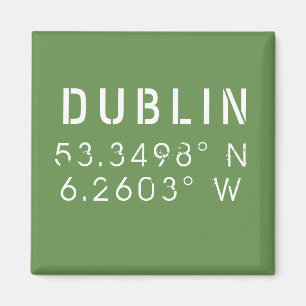 Breitengrad Dublin Magnet