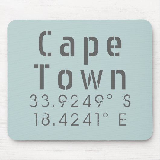 Breitengrad in Kapstadt Mousepad (Vorne)