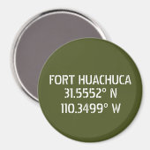 Breitengrad Längengrad Fort Huachuca Magnet (Vorderseite/Rückseite)