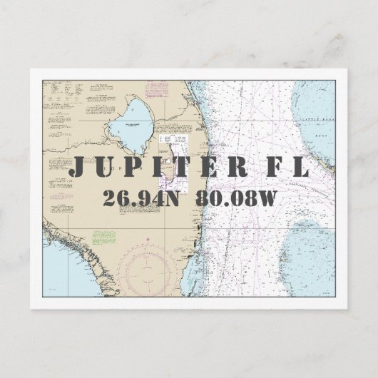 Breitengrad Südfloridas Postkarte (Vorderseite)