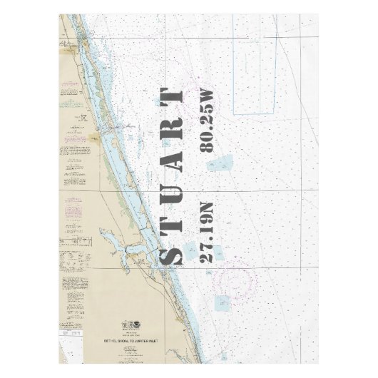 Breitengrad südost-Florida Tischdecke (Vorderseite)