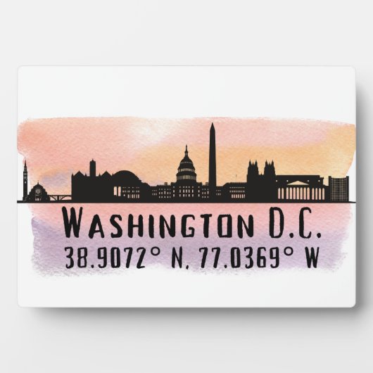 Breitengrad und Längengrad der Washington DC-Skyli Fotoplatte (Vorderseite)