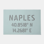 Breitengrad und Längengrad in Neapel Fußmatte (Vorderseite)
