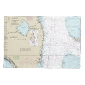 Breitenlängendiagramm Südforida Kissenbezug (Rückseite)