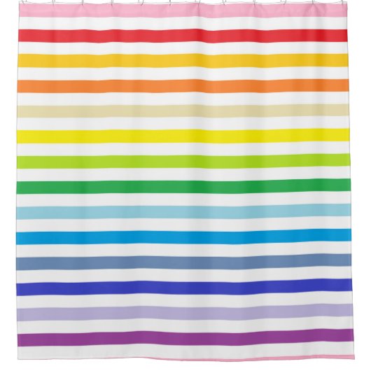 Breiter Frequenzknopf und weiße Streifen Duschvorhang (Vorderseite)
