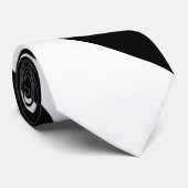 Breiter Hochschulschwarzweiss-streifen Krawatte (Gerollt)