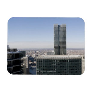 Breiter LuftPanoramablick von Chicago, mit Magnet