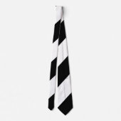 Breiter Regimentsschwarzweiss-streifen Krawatte (Rückseite)
