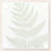 Breiter Stachelig-gezahnter Stopfen-Farn, gemalt Glasuntersetzer (Rückseite)