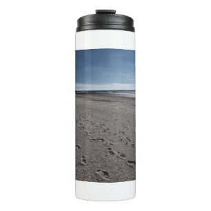 Breiter Strand an der Nordsee Thermosbecher