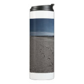Breiter Strand an der Nordsee Thermosbecher (Nach links gedreht)