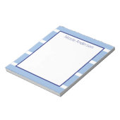 Breiter Streifen mit hellblauem Notepad Notizblock (Rotiert)
