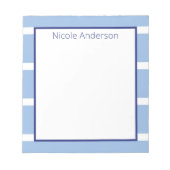 Breiter Streifen mit hellblauem Notepad Notizblock (Vorderseite)