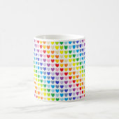 Breitere Spektrum-Regenbogen-Herzen Kaffeetasse (Mittel)