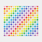 Breitere Spektrum-Regenbogen-Tupfen Fleecedecke (Vorderseite (Horizontal))