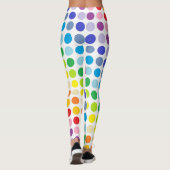 Breitere Spektrum-Regenbogen-Tupfen Leggings (Rückseite)