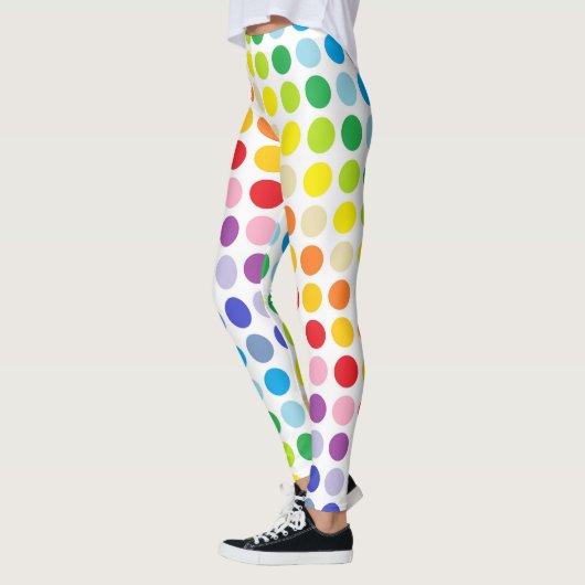 Breitere Spektrum-Regenbogen-Tupfen Leggings (Links)