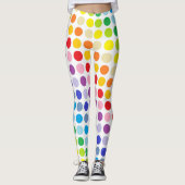 Breitere Spektrum-Regenbogen-Tupfen Leggings (Vorderseite)
