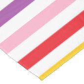 Breiterer Spektrum-Regenbogen und weiße Streifen Tischdecke (Schrägansicht)