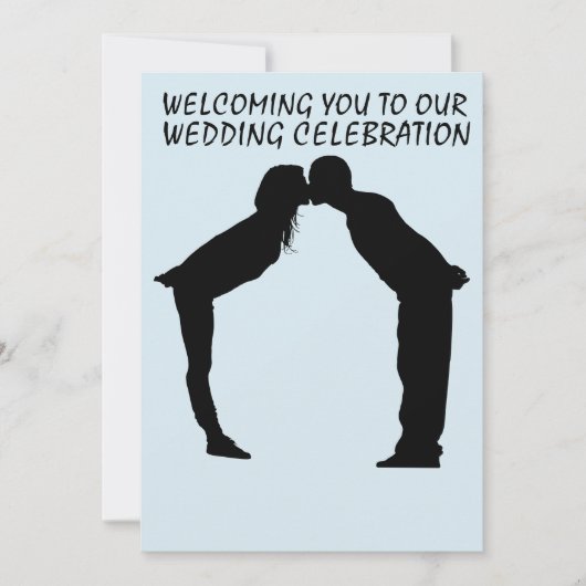 BREITERINVITATION KÜSSEN SILHOUETTE EINLADUNG (Vorderseite)